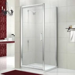 Merlyn 8 Series Infold Shower Door With Merlyn MStone Tray 900mm - MS84421 -IDEAL STANDARD Shop i n infoldwithsidepanel 7