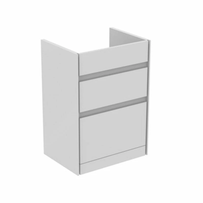 Ideal Standard Connect Air 600mm Floor Standing Vanity Unit With 2 Drawers - Gloss White & Matt White - E0836B2 1 Ideal Standard Connect Air 600mm Floor Standing Vanity Unit With 2 Drawers - Gloss White & Matt White - E0836B2