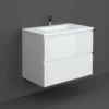 RAK Ceramics Joy Wall Hung Vanity Unit 80cm Pure White - JOYWH080PWH