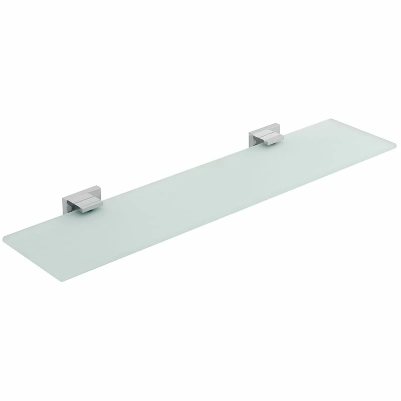 Vado Level 22 Inch Frosted Glass Shelf 550Mm - Chrome - LEV-185-C/P 1 Vado Level 22 Inch Frosted Glass Shelf 550Mm - Chrome - LEV-185-C/P