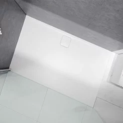 Merlyn Level 25 Rectangular Shower Tray With 90mm Fast Flow Waste & Cover - White - 1600 X 900mm - L169RT -IDEAL STANDARD Shop l e level25overheadview 11