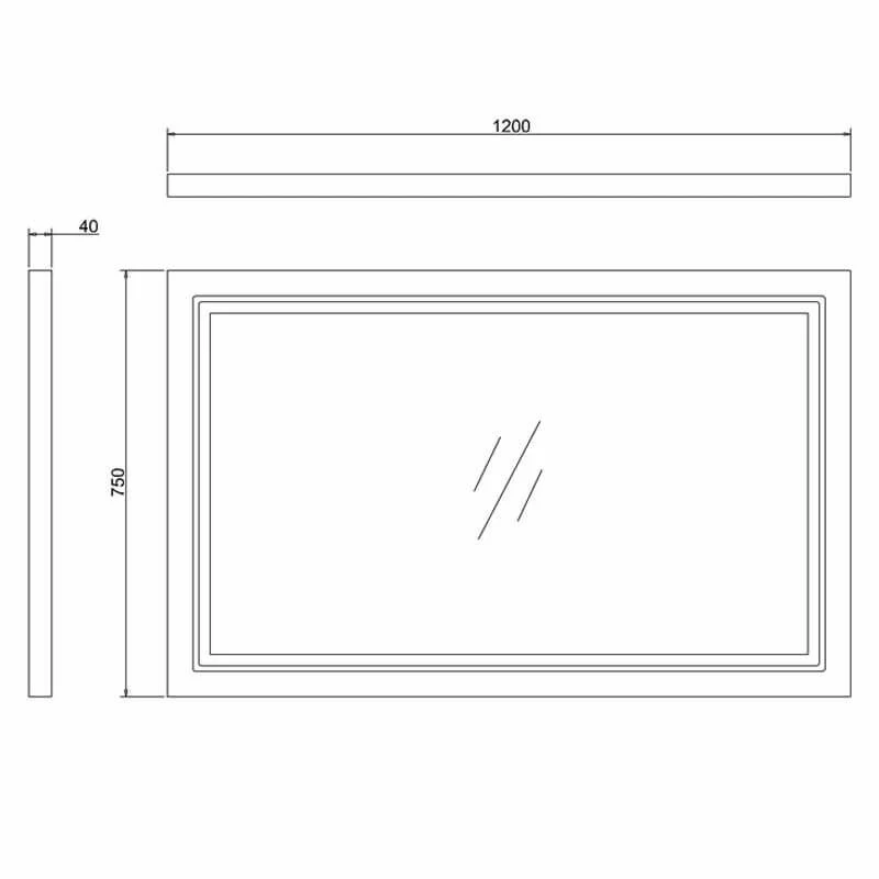 Burlington 1200 X 750mm Bathroom Framed Mirror With LED Illumination - Matt White - M12MW 2 Burlington 1200 X 750mm Bathroom Framed Mirror With LED Illumination - Matt White - M12MW - Image 2