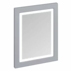 Burlington 600 X 750mm Bathroom Framed Mirror With LED Illumination - Grey - M6MG