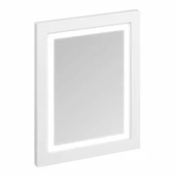 Burlington 600 X 750mm Bathroom Framed Mirror With LED Illumination - Matt White - M6MW
