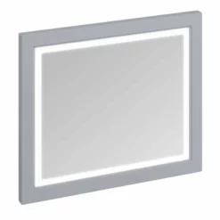 Burlington 900 X 750mm Bathroom Framed Mirror With LED Illumination - Grey - M9MG