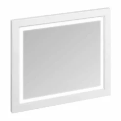 Burlington 900 X 750mm Bathroom Framed Mirror With LED Illumination - Matt White - M9MW