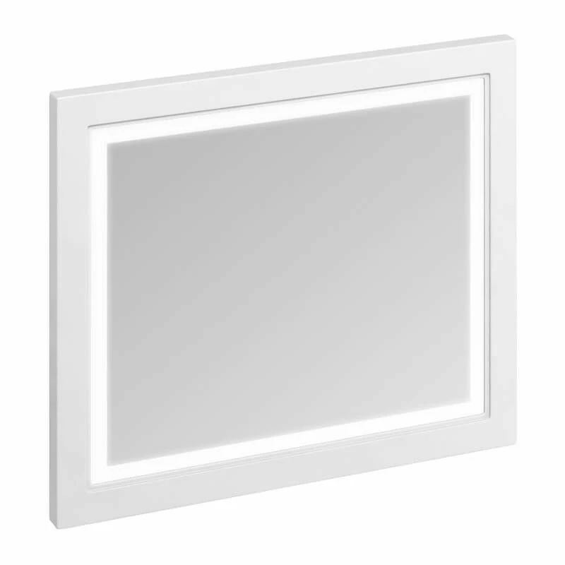 Burlington 900 X 750mm Bathroom Framed Mirror With LED Illumination - Matt White - M9MW 1 Burlington 900 X 750mm Bathroom Framed Mirror With LED Illumination - Matt White - M9MW