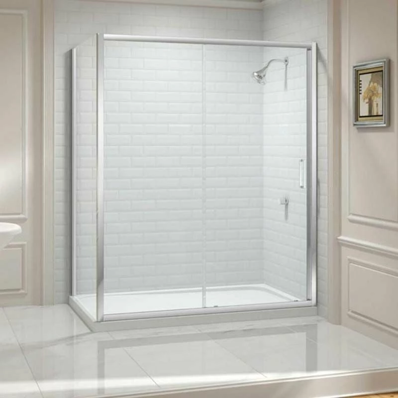 Merlyn 8 Series Sliding Shower Door With Tray 1100mm - MS88251 2 Merlyn 8 Series Sliding Shower Door With Tray 1100mm - MS88251 - Image 2