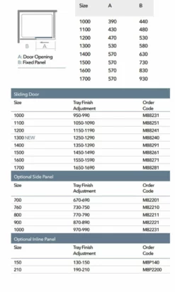 Merlyn 8 Series Sliding Shower Door With Tray 1000mm - MS88231 14 Merlyn 8 Series Sliding Shower Door With Tray 1000mm - MS88231 -IDEAL STANDARD Shop m e merlin 8 series sliding shower door with tray dimensions 4