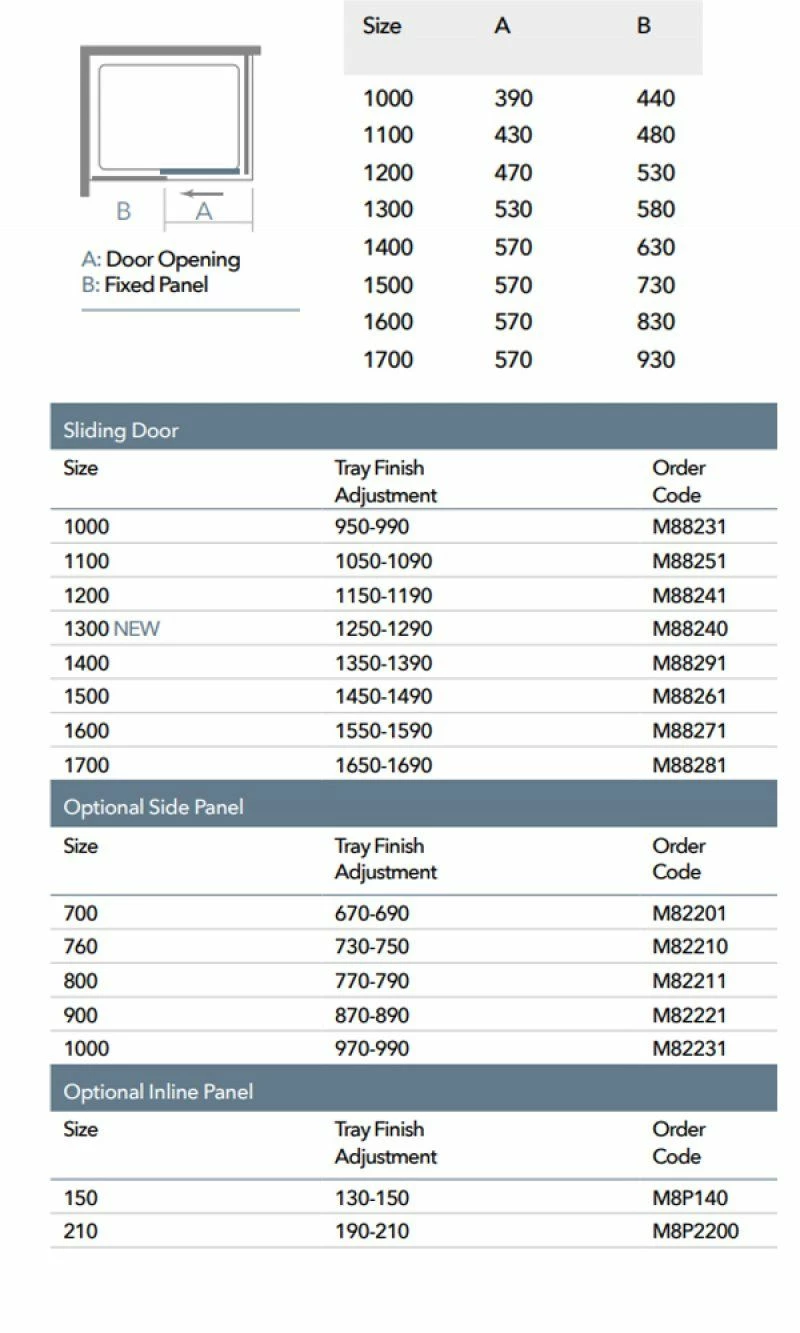 Merlyn 8 Series Sliding Shower Door With Tray 1000mm - MS88231 5 Merlyn 8 Series Sliding Shower Door With Tray 1000mm - MS88231 - Image 5