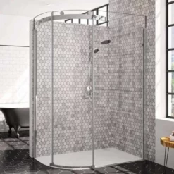 Merlyn 10 Series 1 Door Offset Quadrant Shower Enclosure Left Hand With Tray 1200 X 900mm - MS103241CL