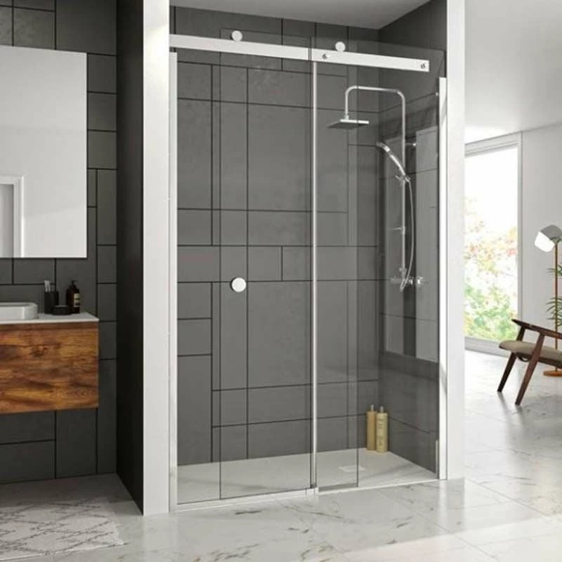 Merlyn 10 Series Sliding Shower Door Right Hand With Tray 1200mm - MS108241CR 1 Merlyn 10 Series Sliding Shower Door Right Hand With Tray 1200mm - MS108241CR