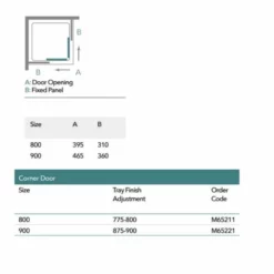 Merlyn 6 Series Corner Shower Door With Merlyn MStone Tray 800mm - MS65211 -IDEAL STANDARD Shop m e merlyn 6 series corner shower door m6 dimensions 1