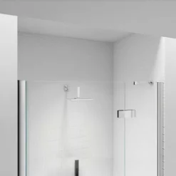 Merlyn 6 Series Frameless Hinge & Inline Recess Shower Door With Tray 900mm - S6FB900REC -IDEAL STANDARD Shop m e merlyn 6 series frameless hinge inline recess door s6f 3 2