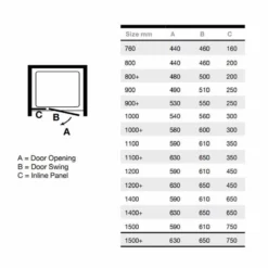 Merlyn 6 Series Frameless Hinge & Inline Recess Shower Door With Tray 1000mm - S6FB1000REC -IDEAL STANDARD Shop m e merlyn 6 series frameless hinge inline recess door s6fb dimensions