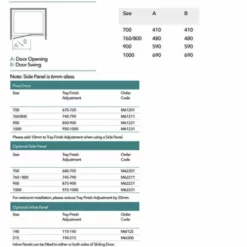 Merlyn 6 Series Pivot Shower Door And Inline Panel - 1000mm Shower Door 1140-1215mm - M61231P2H -IDEAL STANDARD Shop m e merlyn 6 series pivot inline shower door m6 dimensions