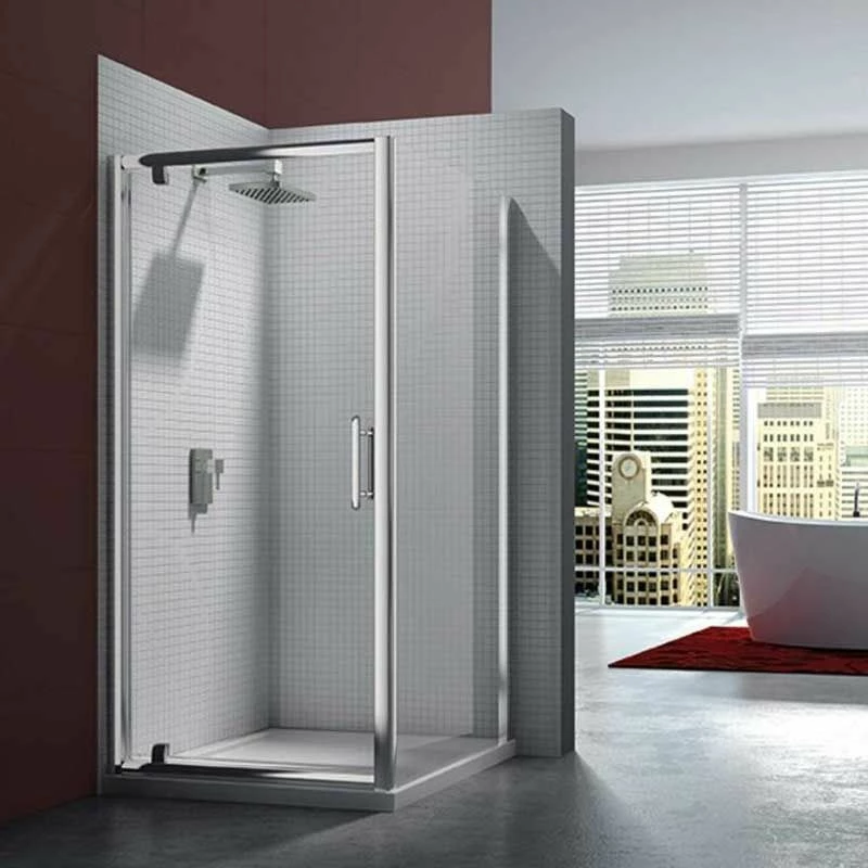 Merlyn 6 Series Pivot Shower Door With Merlyn MStone Tray 1000mm - MS61231 2 Merlyn 6 Series Pivot Shower Door With Merlyn MStone Tray 1000mm - MS61231 - Image 2
