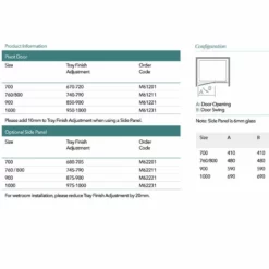 Merlyn 6 Series Pivot Shower Door 760/800mm - M61211 N 7 Merlyn 6 Series Pivot Shower Door 760/800mm - M61211 N -IDEAL STANDARD Shop m e merlyn 6 series pivot shower door m6 dimensions 2