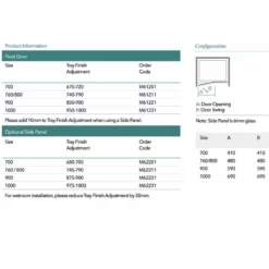 Merlyn 6 Series Pivot Shower Door With Merlyn MStone Tray 1000mm - MS61231 7 Merlyn 6 Series Pivot Shower Door With Merlyn MStone Tray 1000mm - MS61231 -IDEAL STANDARD Shop m e merlyn 6 series pivot shower door m6 dimensions