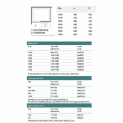 Merlyn 6 Series Sliding Shower Door And Inline Panel - 1400mm Shower Door 1540-1615mm - M68291P2H 9 Merlyn 6 Series Sliding Shower Door And Inline Panel - 1400mm Shower Door 1540-1615mm - M68291P2H -IDEAL STANDARD Shop m e merlyn 6 series sliding inline shower door m6 dimensions 10