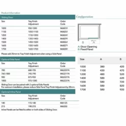 Merlyn 6 Series Sliding Shower Door 1700mm - M68281 9 Merlyn 6 Series Sliding Shower Door 1700mm - M68281 -IDEAL STANDARD Shop m e merlyn 6 series sliding shower door m6 dimensions 8