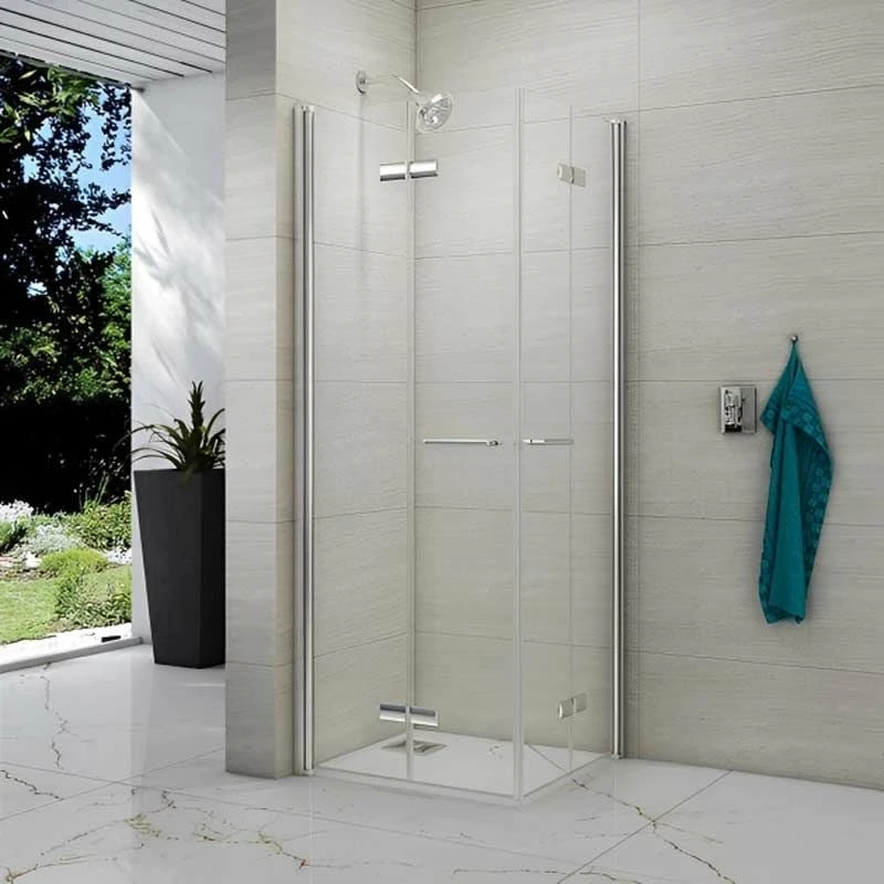 Merlyn 8 Series Double Folding Showerwall 760 X 760mm - M86101H 1 Merlyn 8 Series Double Folding Showerwall 760 X 760mm - M86101H
