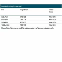 Merlyn 8 Series Double Folding Showerwall 900 X 900mm - M86103H -IDEAL STANDARD Shop m e merlyn 8 double folding showerwall m86 dimensions 2