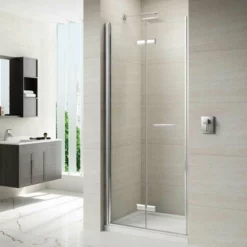 Merlyn 8 Series Frameless Hinged Bifold Shower Door With Tray 900mm - M87221B