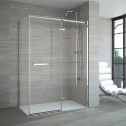 Merlyn 8 Series Frameless Hinge & Inline Shower Door 1400+mm - A0611UF -IDEAL STANDARD Shop m e merlyn 8 frameless hinge inline door 3 10