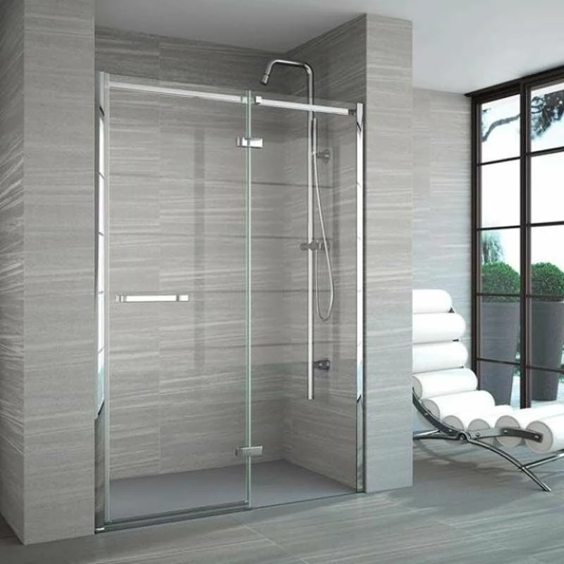Merlyn 8 Series Frameless Hinge & Inline Shower Door 900mm - In Recess - A0611X0 1 Merlyn 8 Series Frameless Hinge & Inline Shower Door 900mm - In Recess - A0611X0