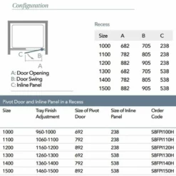Merlyn 8 Series Frameless Pivot Shower Door & Inline Panel 1000mm - S8FPI1002H 9 Merlyn 8 Series Frameless Pivot Shower Door & Inline Panel 1000mm - S8FPI1002H -IDEAL STANDARD Shop m e merlyn 8 frameless pivot shower door inline panel s8fp 4