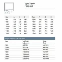 Merlyn 8 Series Frameless Hinge & Inline Recess Shower Door With Tray 900mm - A0611X0B 11 Merlyn 8 Series Frameless Hinge & Inline Recess Shower Door With Tray 900mm - A0611X0B -IDEAL STANDARD Shop m e merlyn 8 inline hinge tray dimensions