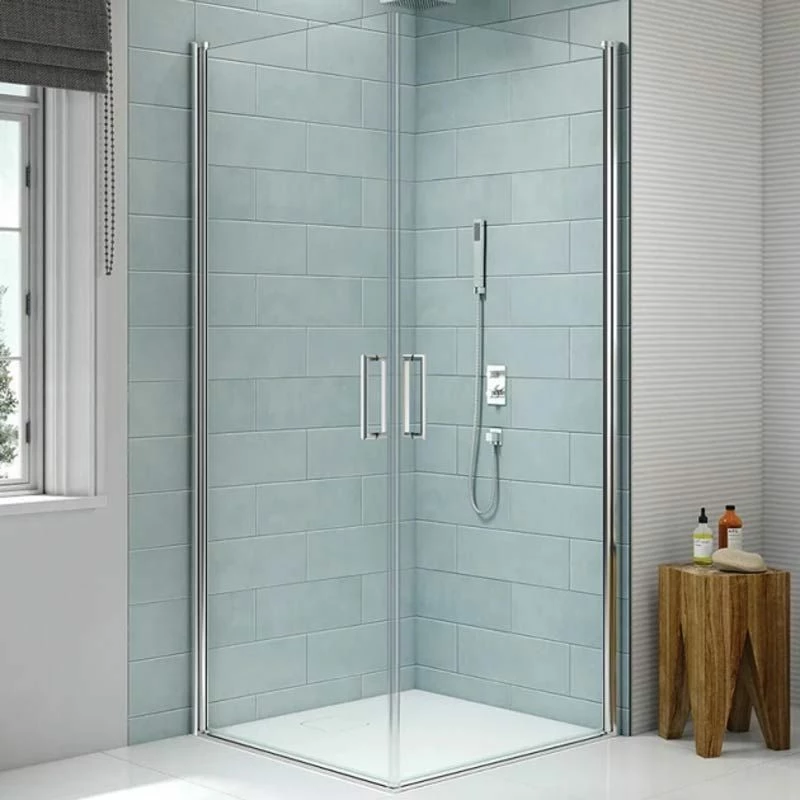 Merlyn 8 Series Frameless Double Pivot Shower Wall 800 X 800mm - S8FPC80H 2 Merlyn 8 Series Frameless Double Pivot Shower Wall 800 X 800mm - S8FPC80H - Image 2