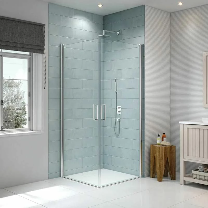 Merlyn 8 Series Frameless Double Pivot Shower Wall 800 X 800mm - S8FPC80H 3 Merlyn 8 Series Frameless Double Pivot Shower Wall 800 X 800mm - S8FPC80H - Image 3
