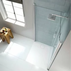 Merlyn 8 Series Frameless Double Pivot Shower Wall 900 X 900mm - S8FPC90H