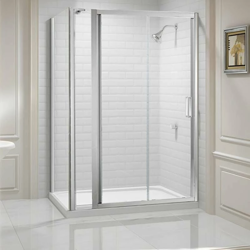 Merlyn 8 Series Sliding Shower Door And Inline Panel 1550mm+ Wide - 1540-1600mm - M88291P2H 2 Merlyn 8 Series Sliding Shower Door And Inline Panel 1550mm+ Wide - 1540-1600mm - M88291P2H - Image 2