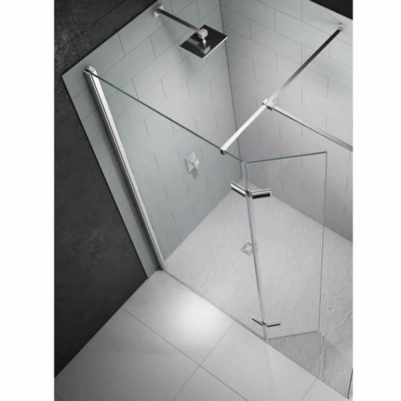 Merlyn 8 Series Showerwall With Hinged Swivel Panel Including Merlyn Mstone Tray 1400 X 900mm - M8SW1200HB 2 Merlyn 8 Series Showerwall With Hinged Swivel Panel Including Merlyn Mstone Tray 1400 X 900mm - M8SW1200HB - Image 2