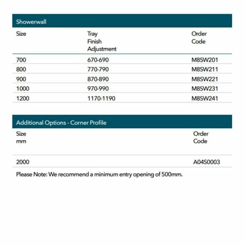 Merlyn 8 Series Showerwall Including Merlyn MStone Tray 1680 X 760mm - MS8SW241 3 Merlyn 8 Series Showerwall Including Merlyn MStone Tray 1680 X 760mm - MS8SW241 - Image 3