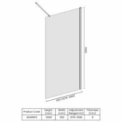 Merlyn Ionic Showerwall Wetroom Panel 1100mm - A0409F0 5 Merlyn Ionic Showerwall Wetroom Panel 1100mm - A0409F0 -IDEAL STANDARD Shop m e merlyn a0409f0 dimensions