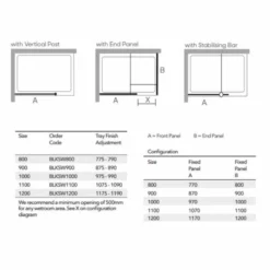 Merlyn Black Frameless Wetroom Panel 1200mm Showerwall - BLKSW1200 7 Merlyn Black Frameless Wetroom Panel 1200mm Showerwall - BLKSW1200 -IDEAL STANDARD Shop m e merlyn black frameless wetroom panel blksw dimensions