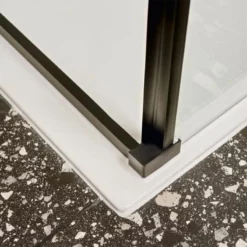 Merlyn Black Sliding Shower Door 1200mm - BLKFSL1200H -IDEAL STANDARD Shop m e merlyn black sliding shower door blkfs 4