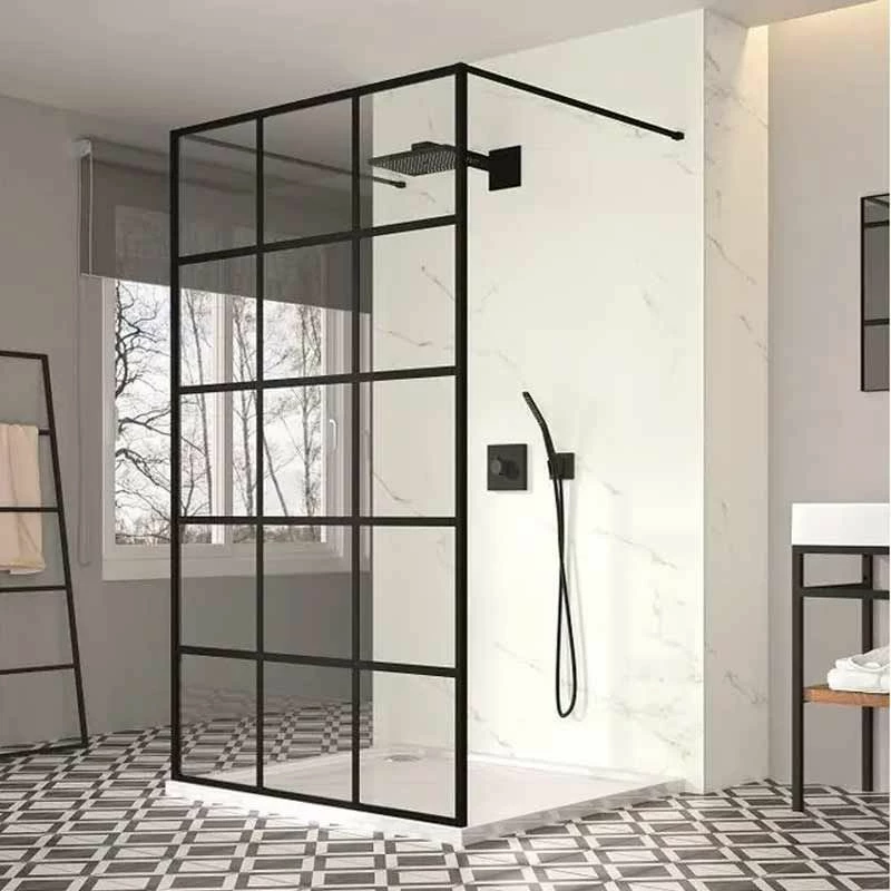 Merlyn Black Squared Double Entry Shower Wall Panel 1200mm - BLKFSWCTL120D 1 Merlyn Black Squared Double Entry Shower Wall Panel 1200mm - BLKFSWCTL120D