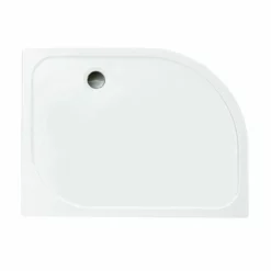 Merlyn Touchstone Offset Quadrant Left Hand Shower Tray Without Waste - White - 1200 X 900mm - S129QLTO
