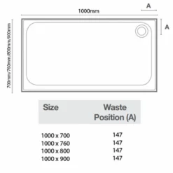 Merlyn Touchstone Rectangular Shower Tray Without Waste - White - 1000 X 800mm - S108RTTO -IDEAL STANDARD Shop m e merlyn ionic touchstone rectangular tray dimensions 1000