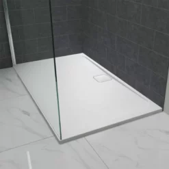 Merlyn Level 25 Rectangular Shower Tray With 90mm Fast Flow Waste & Cover - White - 1200 X 760mm - L1276RT