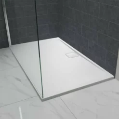 Merlyn Level 25 Rectangular Shower Tray With 90mm Fast Flow Waste & Cover - White -1400 X 760mm - L1476RT