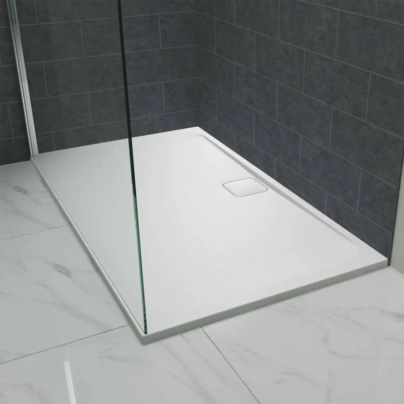Merlyn Level 25 Rectangular Shower Tray With 90mm Fast Flow Waste & Cover - White -1400 X 760mm - L1476RT 1 Merlyn Level 25 Rectangular Shower Tray With 90mm Fast Flow Waste & Cover - White -1400 X 760mm - L1476RT