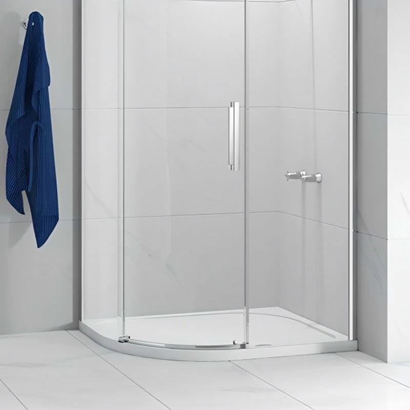 Merlyn MStone Offset Quadrant Shower Tray Left Hand With 90mm Fast Flow Waste - White - 1200 X 900mm - D129QL 2 Merlyn MStone Offset Quadrant Shower Tray Left Hand With 90mm Fast Flow Waste - White - 1200 X 900mm - D129QL - Image 2