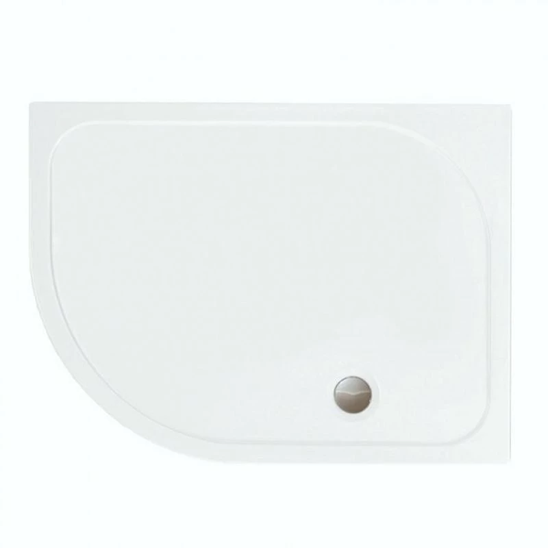 Merlyn MStone Offset Quadrant Shower Tray Left Hand With 90mm Fast Flow Waste - White - 900 X 760mm - D976QL 1 Merlyn MStone Offset Quadrant Shower Tray Left Hand With 90mm Fast Flow Waste - White - 900 X 760mm - D976QL