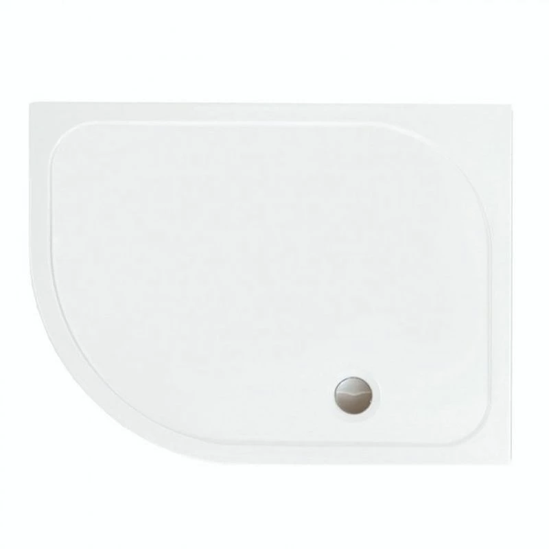 Merlyn MStone Offset Quadrant Shower Tray Left Hand With 90mm Fast Flow Waste - White - 1200 X 900mm - D129QL 1 Merlyn MStone Offset Quadrant Shower Tray Left Hand With 90mm Fast Flow Waste - White - 1200 X 900mm - D129QL